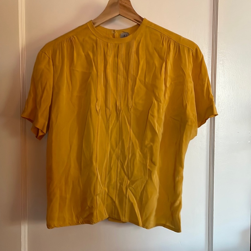 Vintage yellow Sidney Heller blouse
